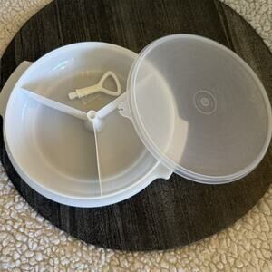 Vintage Tupperware Suzette Divided Relish Serving Dish #608-2 MCM Retro Home